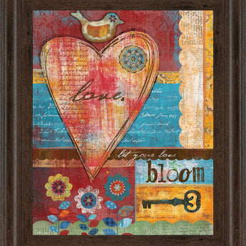 Love By Mollie B - Framed Print Wall Art - Red