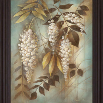 Golden Cascade - 28" x 34" Framed Wall Art - Beige