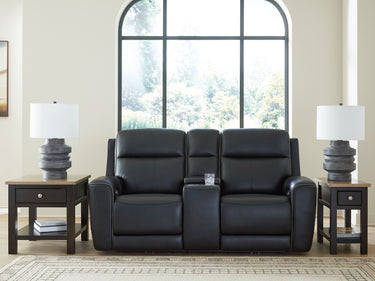 5Z-Comfort - Power Reclining Loveseat / Console / Adjustable Headrest - Onyx
