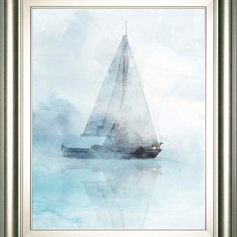 Sailing Boat I By Ken Roko - Framed Print Wall Art - Pearl Silver