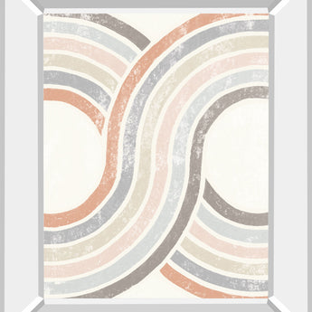 Over The Rainbow II By Moira Hershey - Mirror Framed Print Wall Art - Beige
