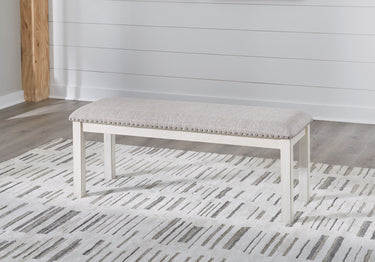 Robbinsdale - Large Upholstered Dining Room Bench - Antique White