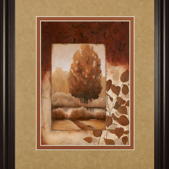 Fall Vignette Il By Carol Robinson - Framed Print Wall Art - Light Brown
