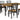 Blondon - Rectangular Drm Table Set (Set of 7) - Brown / Black