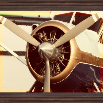 Nostalgic Aviator - 28" x 34" Framed Wall Art - Dark Brown
