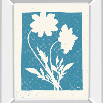 Joyful Spring I By Moira Hershey - Mirror Framed Print Wall Art - Blue