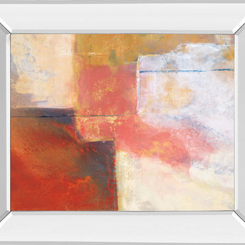 Subtley By Darba - Mirror Framed Print Wall Art - Red