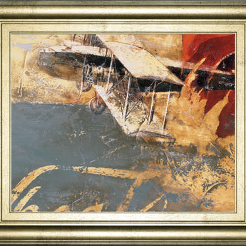Wheels And Wings By Aliaga, C. - Framed Print Wall Art - Dark Gray