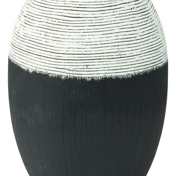 Girtha - Vase - 13" - Antique White / Black