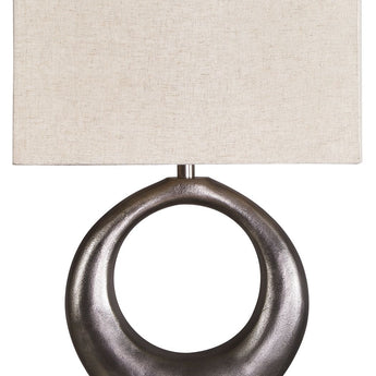 Saria - Metal Table Lamp  - Antique Silver Finish