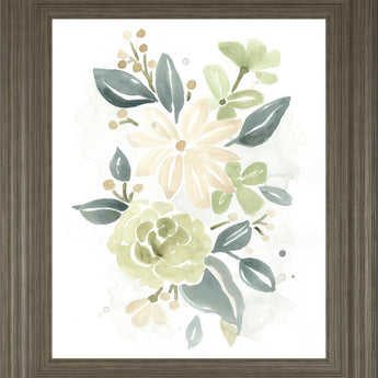 22x26 Spring Greens II By June Erica Vess - White