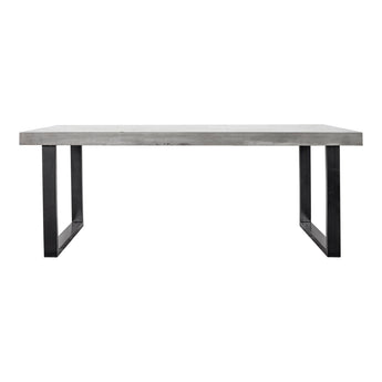 Jedrik - Mesa de comedor grande para exterior - Cemento