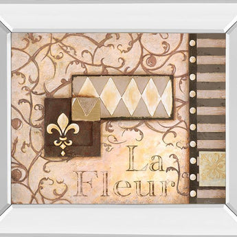 Golden Flourish - 22" x 26" Framed Wall Art - Beige