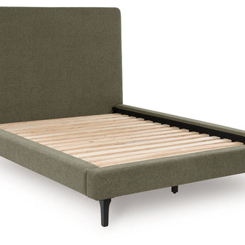 Chirason - Full Upholstered Bed With Roll Slats - Sage Green