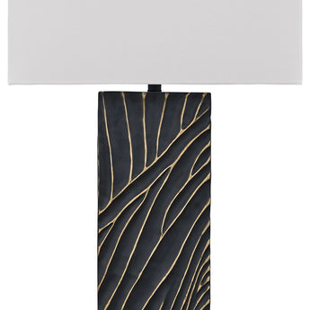 Bartlen - Poly Table Lamp - Black / Gold Finish