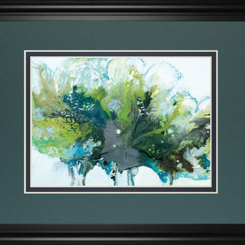 Imperial Frost By N. Barnes - Framed Print Wall Art - Green