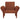 Liana - Upholstered Roll Arm Accent Armchair - Rust
