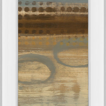 Movement Panel I By Jeni Lee - Mirror Framed Print Wall Art - Light Brown
