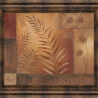 Modern Fern Il By Vivian Flasch - Framed Print Wall Art - Light Brown