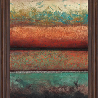 Terracotta Ember - 28" x 34" Framed Wall Art - Light Brown