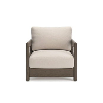 Arc Lake - Lounge Chair With Cushion - Brown / Beige