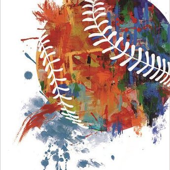 Baseball Splash By Cat Thurman Designs - Orange