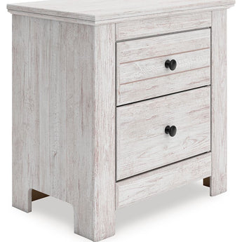 Makidern - Two Drawer Night Stand - Whitewash