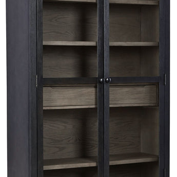 Lenston - Accent Cabinet with 2 Doors - Black / Gray