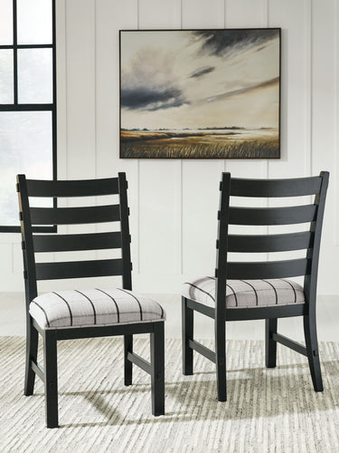 Ridgester - Dining Upholstered Side Chair (Set of 2) - Beige / Black