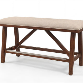 Langley - Backless Counter Height Upholstered Dining Bench - Tawny Brown
