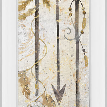Tribal Arrows By Nan American Indian - Print Wall Art - Gold