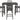 Bridson - Square Counter TBL Set (Set of 5) - Gray