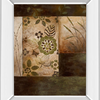Evening Forest I By Nan - Mirror Framed Print Wall Art - Light Brown