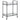 Curltis - 2-Tier Rectangular Glass Shelf Metal Bar Cart - Black