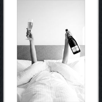 Champagne Morning I - 24 X 32 - Framed Print Under Glass - White