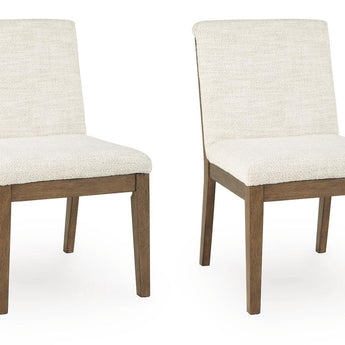 Marxmore - Dining Upholstered Side Chair (Set of 2) - Beige / Brown