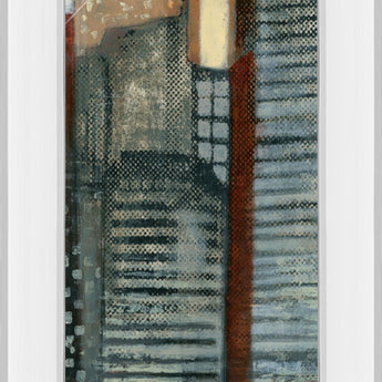 Urban Landscape V By Norman Wyatt - Mirror Framed Print Wall Artt - Dark Gray