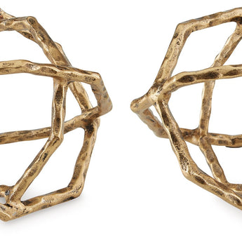 Laddington - Sculpture (Set of 2) - Antique Brass Finish