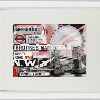 Saffron Hill By Andrew Cotton - Mirror Framed Print Wall Art - Gray