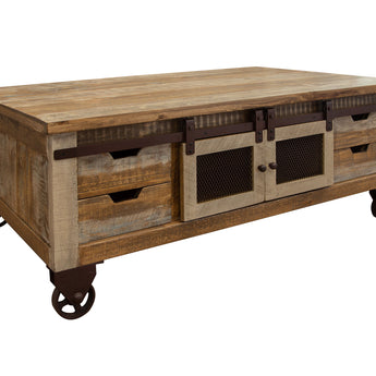 Antique Cocktail Table With 8 Drawers / 4 Doors Multicolor - Cocktail Tables at Quality Home Furniture Mesquite