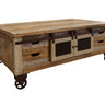Antique Cocktail Table With 8 Drawers / 4 Doors Multicolor - Cocktail Tables at Quality Home Furniture Mesquite