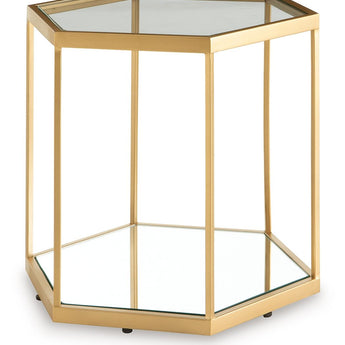 Veerwick - Accent Cocktail Table - Gold Finish