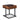 Sara II - Accent Table With Espresso PU Decor - Walnut / Sandy Black