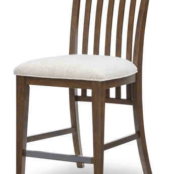 Langley - Slat Back Counter Height Chair (Set of 2) - Fawn / Linen