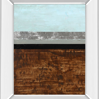 Textured Light I By Natalie Avondet - Mirror Framed Print Wall Art - Dark Brown