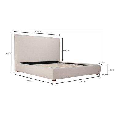 Luzon - Cabecero alto para cama King - Trigo