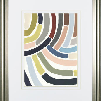 34x40 Mosaic Curve II By June Erica Vess - Green