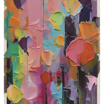 Vivid Petal Drift - 39" x 24" Framed Wall Art - Pink