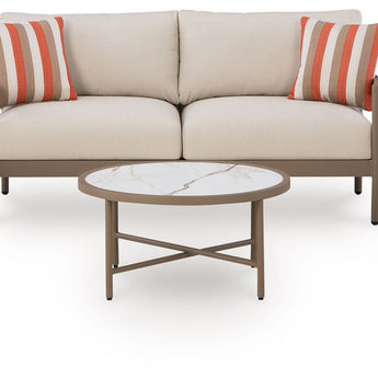 Bluff Trail - Loveseat, Lounge Chairs, Tables Set (Set of 5) - Beige