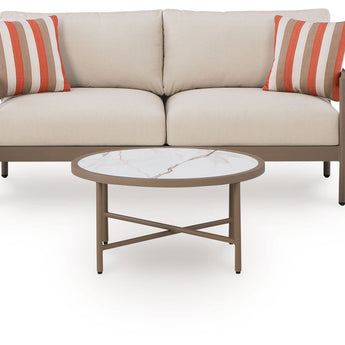 Bluff Trail - Loveseat, Lounge Chairs, Tables Set (Set of 5) - Beige